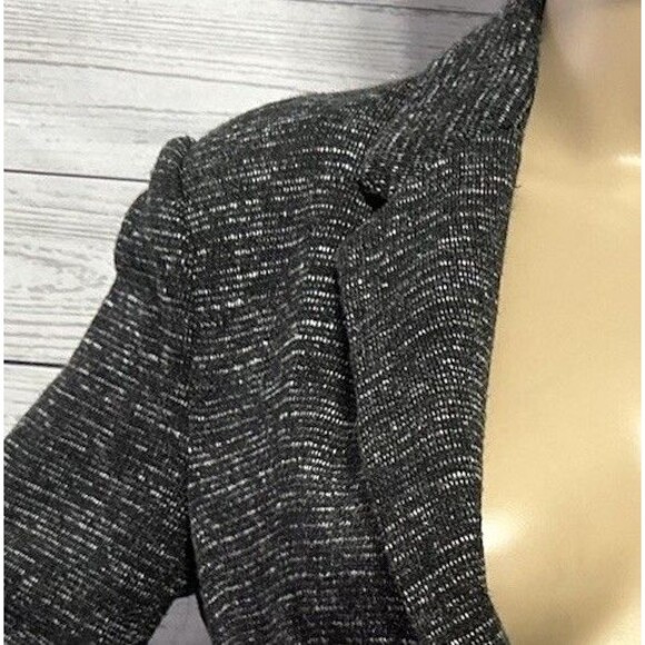 Anthropologie Cartonnier Knit Blazer Medium Dark Gray Single Button 66170 32054 - Picture 3 of 14